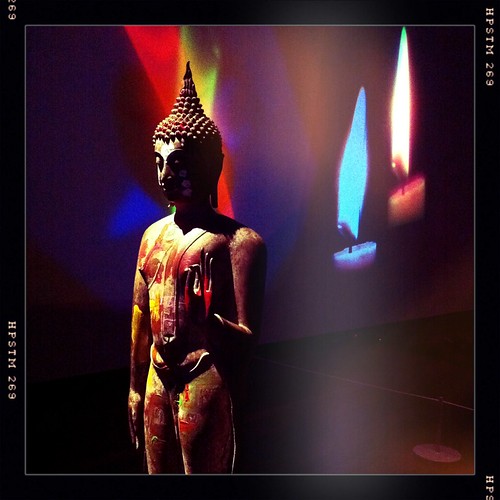Nam June Paik, One Candle, Standing Buddha